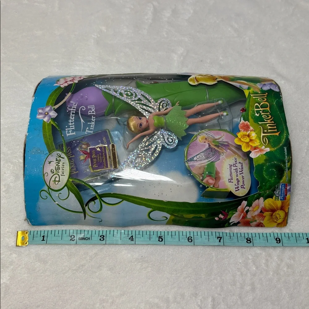 Disney Flitterific Tinker‎ Bell Power Wand Doll Pixie Fairies 2009 Playmates Toy